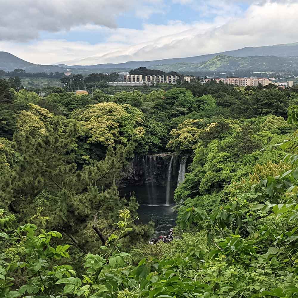 A sweet waterfall on Jeju Island, South Korea