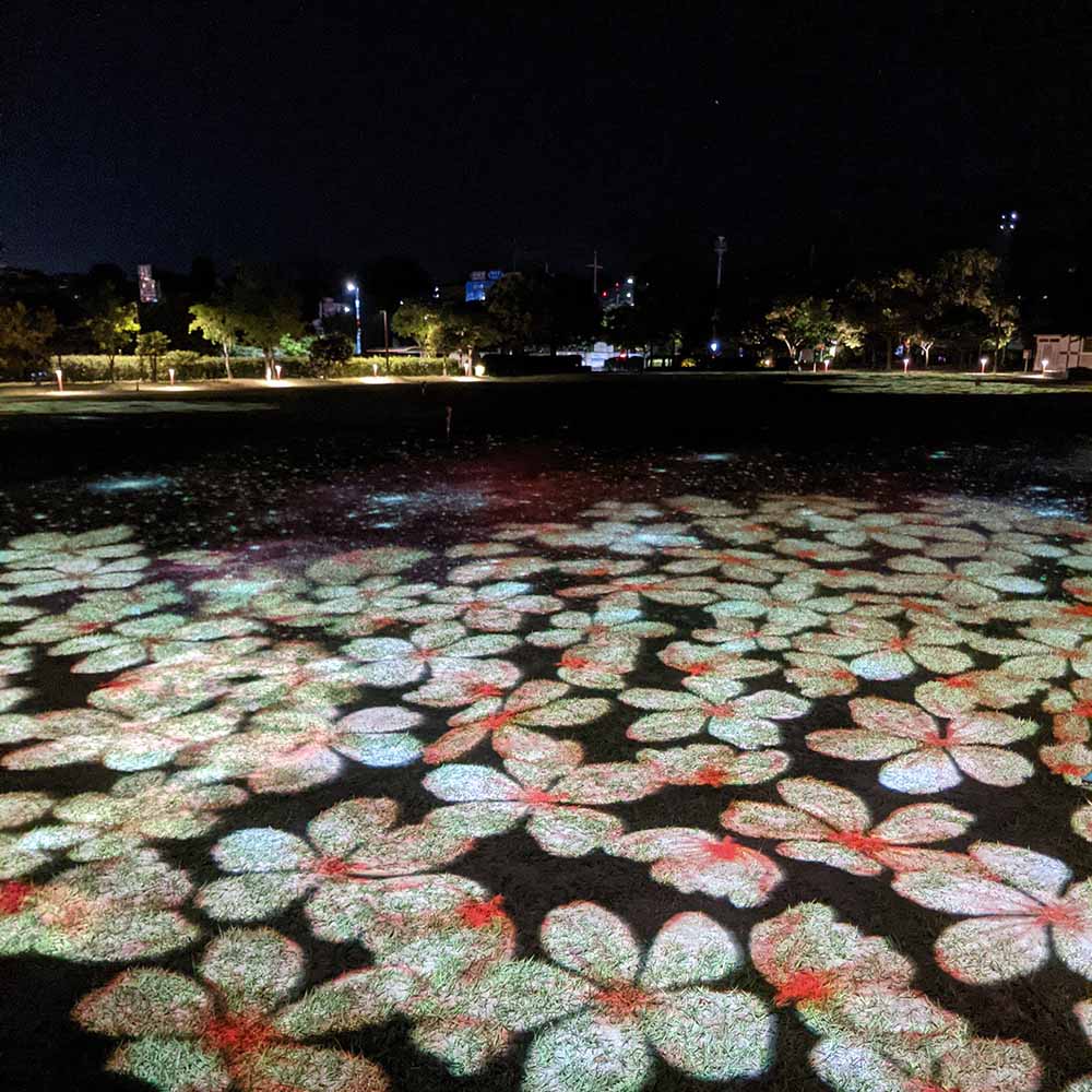 Day and night in Seogwipo, Jeju Island, South Korea