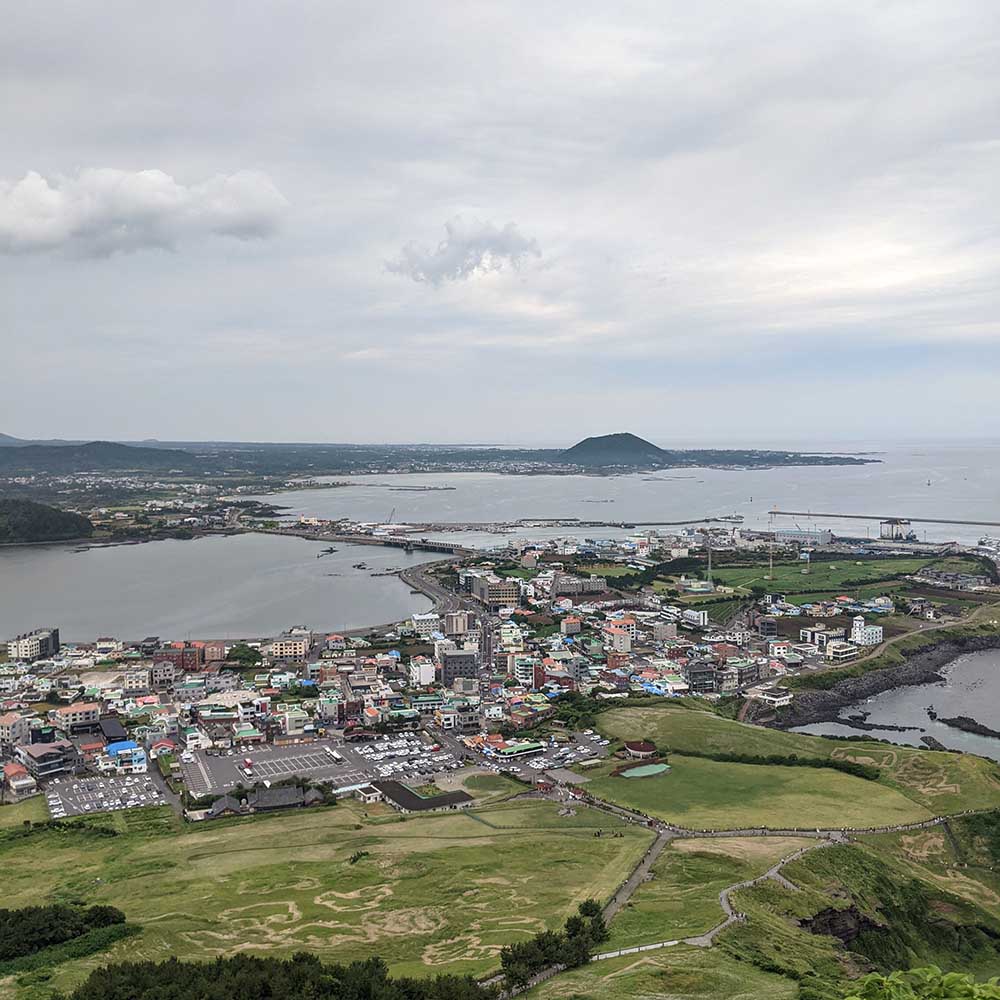 Seongsan and the wild horses of Seopjikoji, Jeju