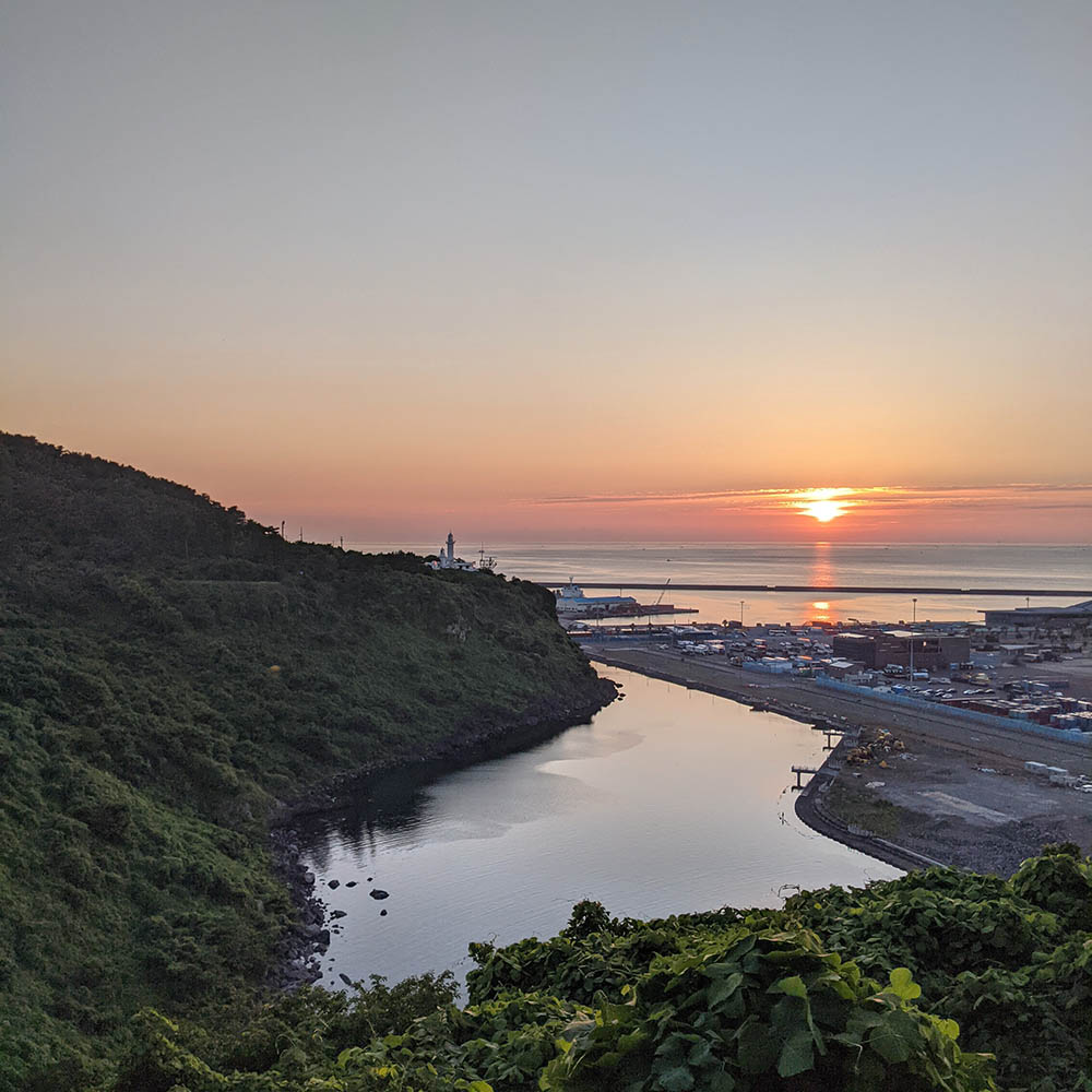 Beautiful walk from Hamdeok Beach to Jeju City, Korea